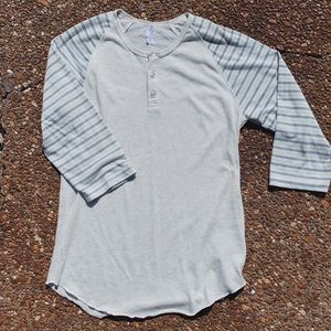 Alternative Unisex Eco-Jersey 3/4 Sleeve Henley